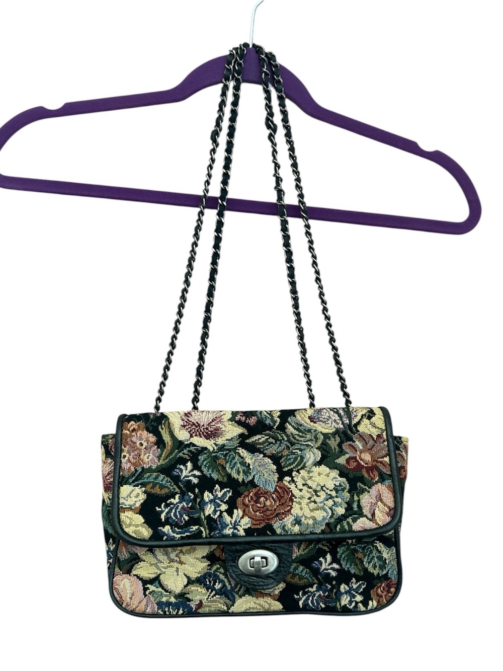 Patricia Nash Woven Floral Tapestry Lorenza Crossbody Shoulder Bag Vintage Purse